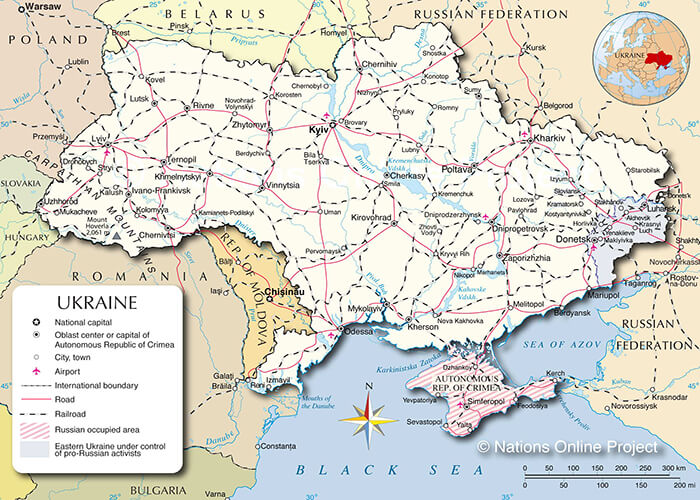 نقشه اکراین